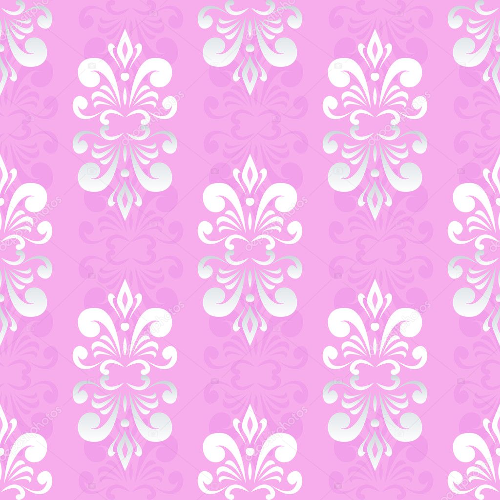 Pink damask pattern