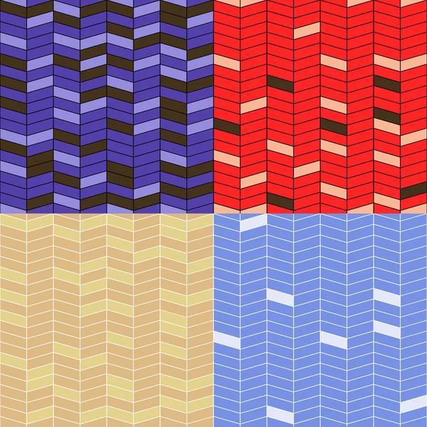 Conjunto de patrones de zigzag — Vector de stock