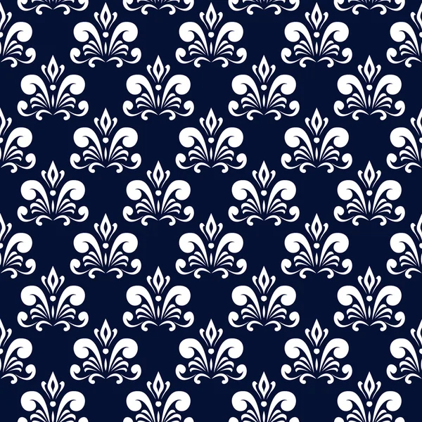 koyu mavi damask deseni