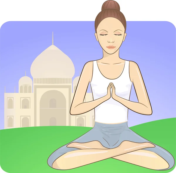 Meditación — Vector de stock