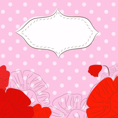 Retro arka plan ile haşhaş