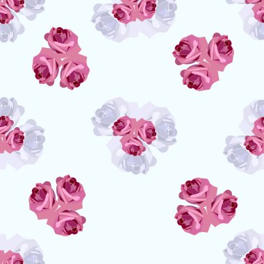 Güllerle kusursuz desen