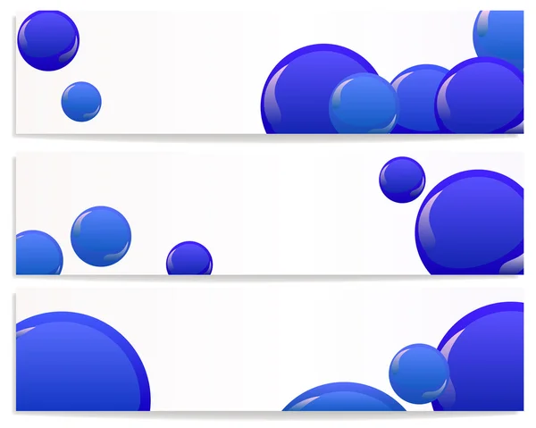 Bannières avec bulles — Image vectorielle
