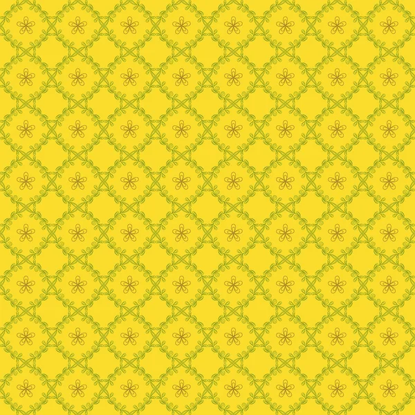 Patrón amarillo sin costura — Vector de stock