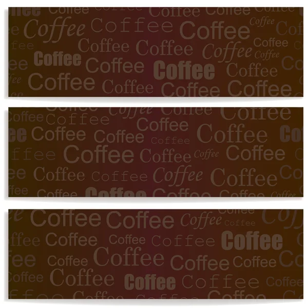 Banners com café — Vetor de Stock