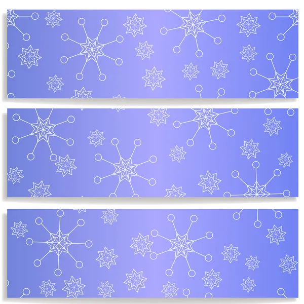 Banners with snowflakes — Stock Vector