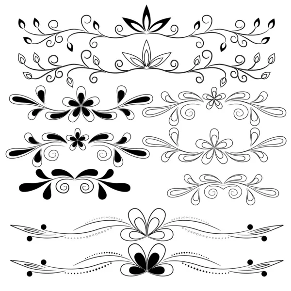 çiçek tasarım öğeleri kümesi