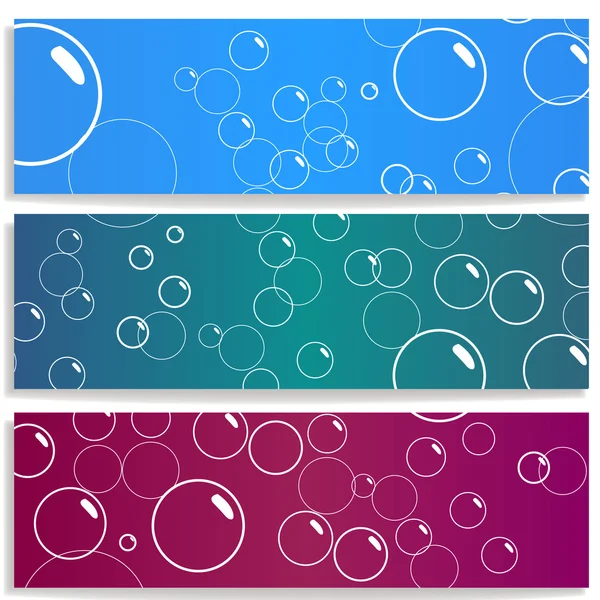 Banners with bubbles — Stock Vector