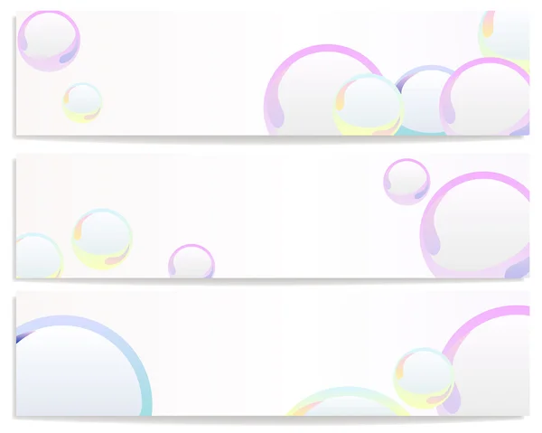 Banners with colorful bubbles — Stock Vector