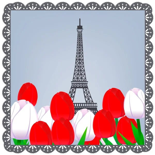 Eiffel tower foto — Stockvector