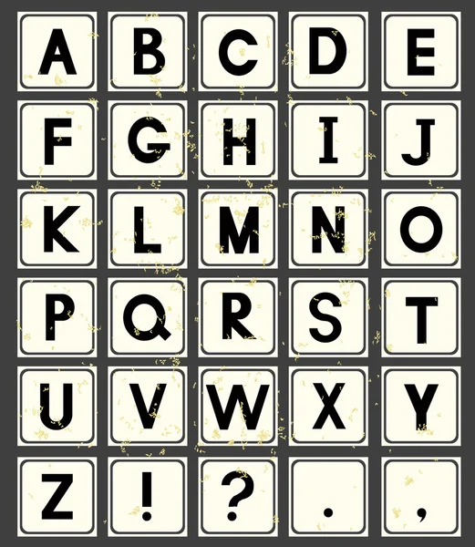 Alphabet en carrés — Image vectorielle