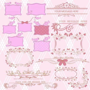 Set of vintage banners clipart
