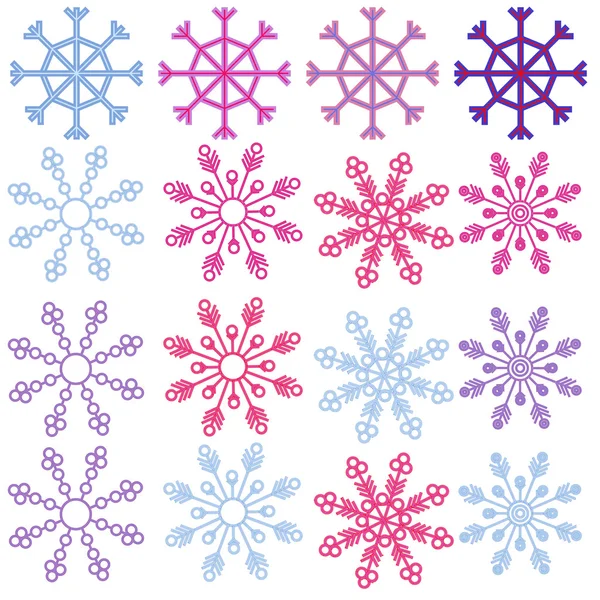 Copos de nieve — Vector de stock