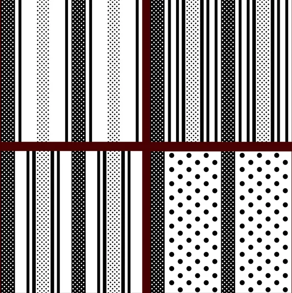 siyah-beyaz dikey çizgili puantiyeli desenleri