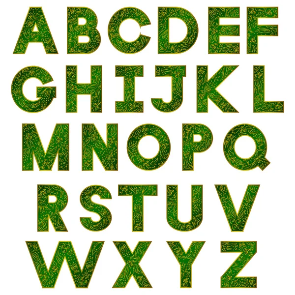 Alphabet vert — Image vectorielle