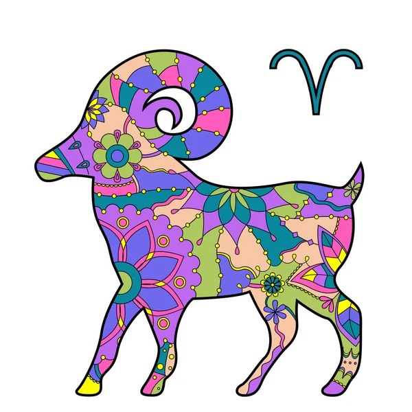 Bélier signe du zodiaque — Image vectorielle