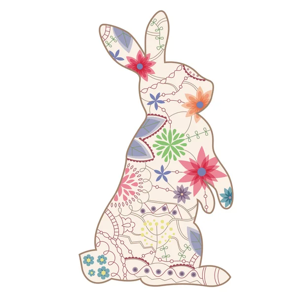 Винтажный кролик — стоковый вектор