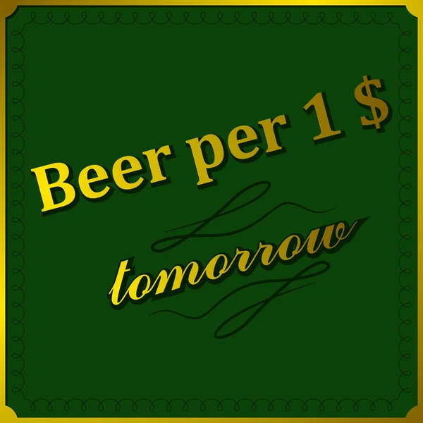 Φόντο μπύρα ανά δολάριο — Διανυσματικό Αρχείο