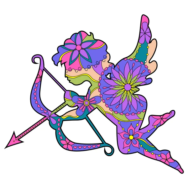 Cupidon coloré 2 — Image vectorielle