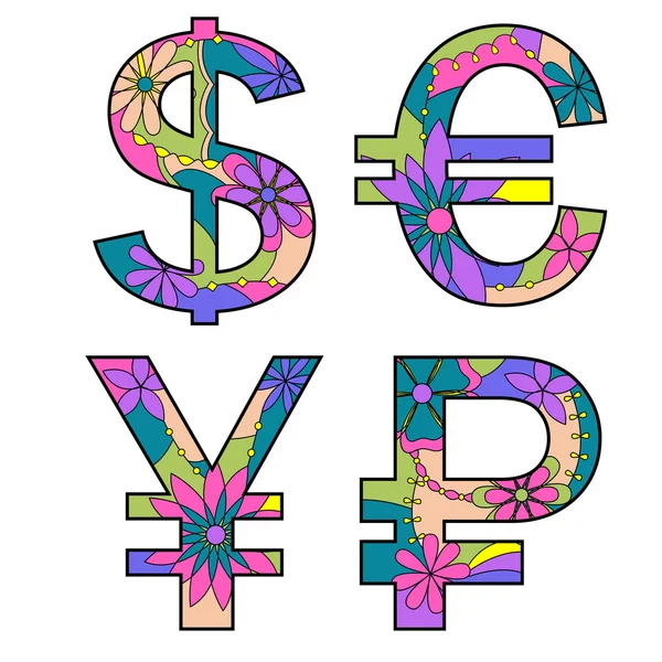 Symboly peněz — Stockový vektor