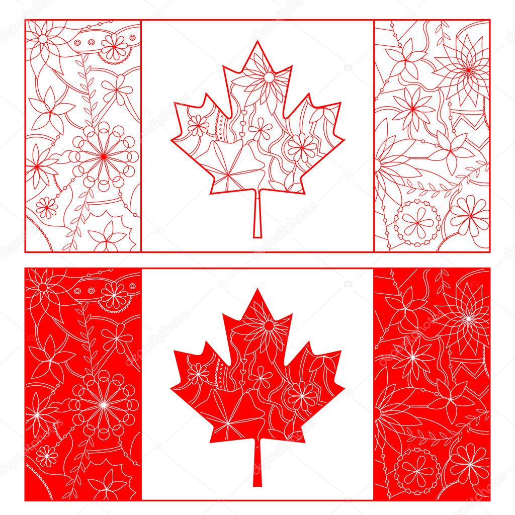 Outline of Canada flag