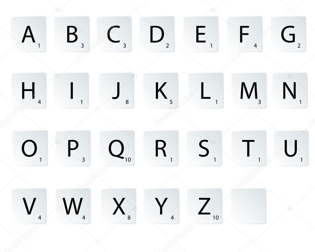 Scrabble Letter Alphabet SVG