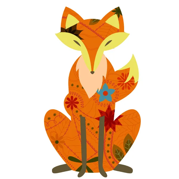 Retro Fox — Stockový vektor