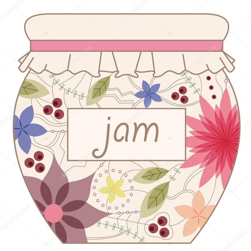 Vector jam jar vinatage eps 10