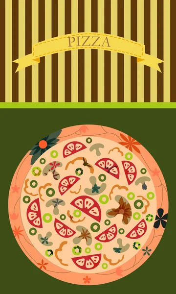 Pizza bakgrund — Stock vektor