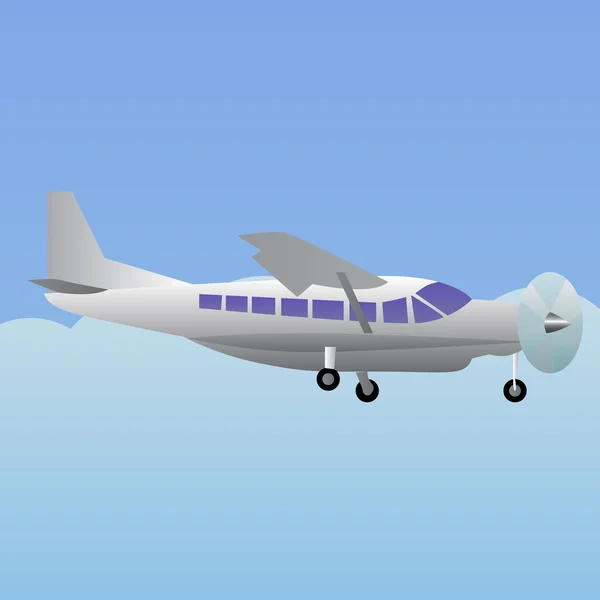 Letadlo na obloze — Stockový vektor