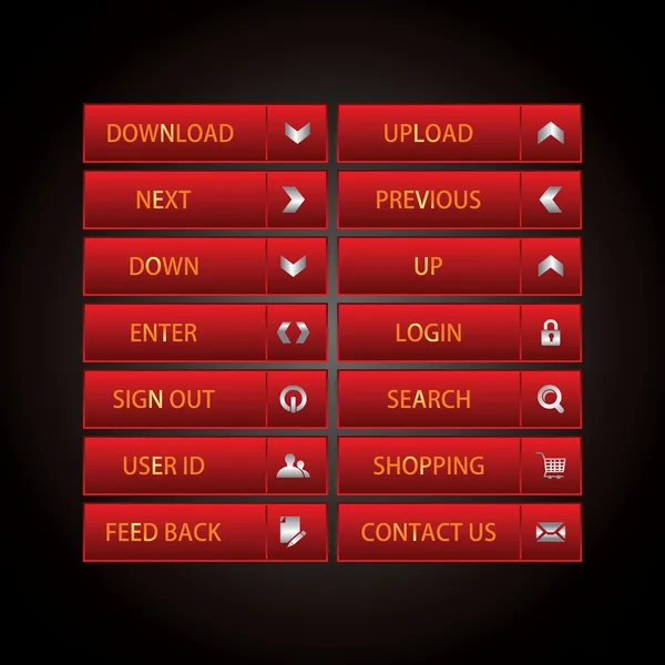 Botones web Tema — Archivo Imágenes Vectoriales