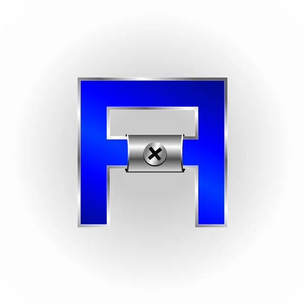 Fuentes blue metallic — Vector de stock