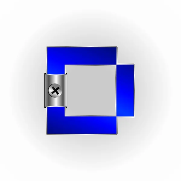 Carattere blue metallic — Vettoriale Stock