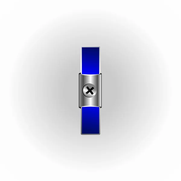 Blå metallic teckensnitt — Stock vektor