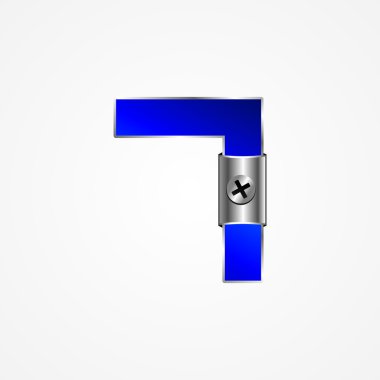 mavi metalik yazı tipleri