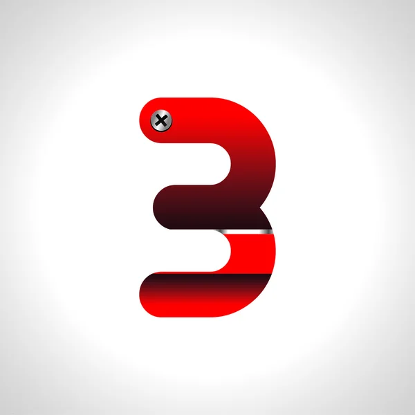 Rode glanzende alfabet — Stockvector
