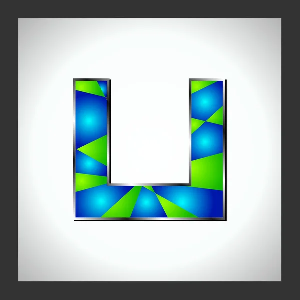 Buchstaben und Zahlen des grünen Alphabets — Stockvektor