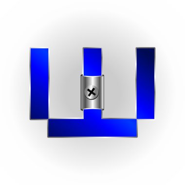 mavi metalik yazı tipleri