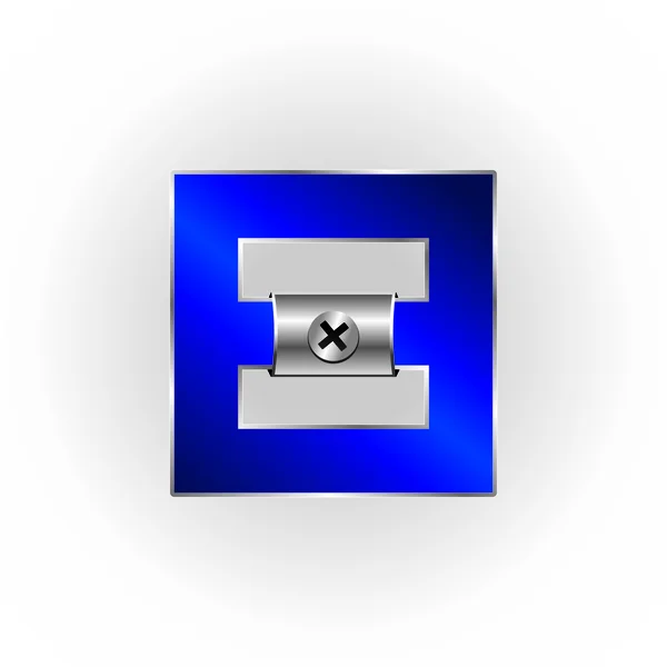 Fuentes blue metallic — Vector de stock