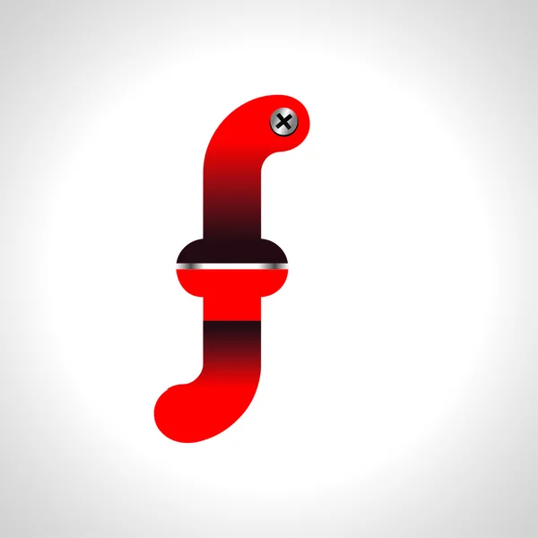 Alphabet rouge brillant — Image vectorielle