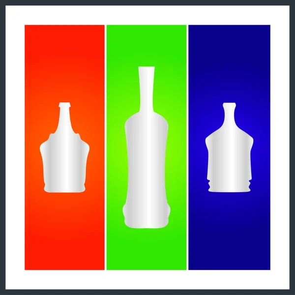 Bottle and packaging — Stock Vector