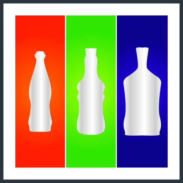 Bottle and packaging — Stock Vector