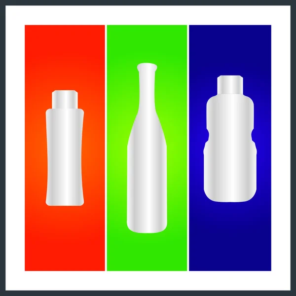 Bottle and packaging — Stock Vector