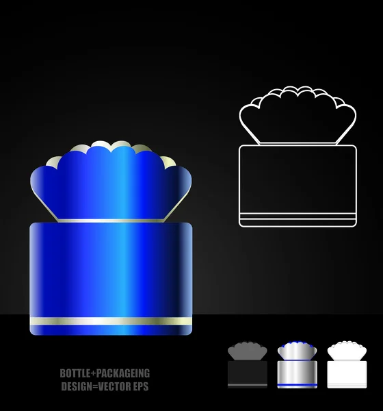 Botella y embalaje — Archivo Imágenes Vectoriales