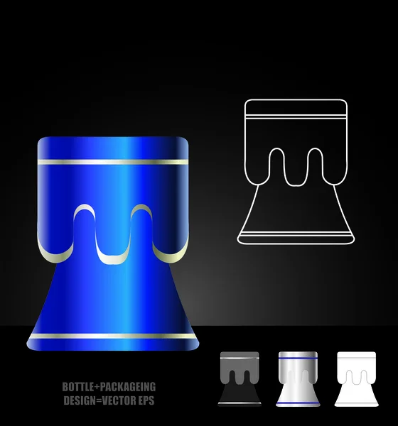 Garrafa e embalagem — Vetor de Stock