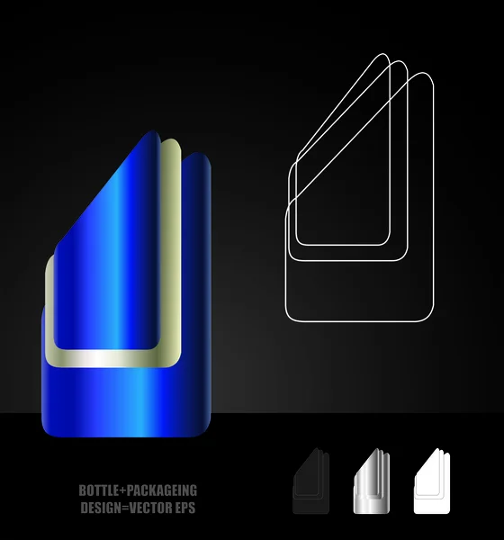 Garrafa e embalagem — Vetor de Stock