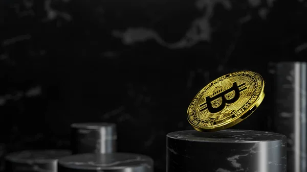 Altın Bitcoin, kripto para birimi için kavramsal resim