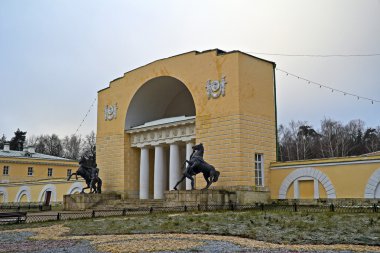 Horse farm in Vlakhernskoe-Kuzminki clipart
