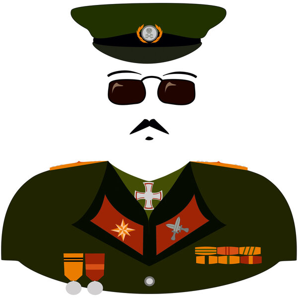 Cartoon militarist uniform