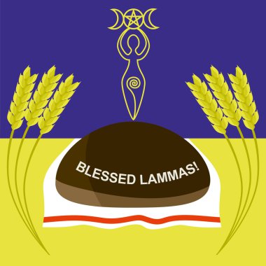 Lammas or Lughnasadh greeting card clipart